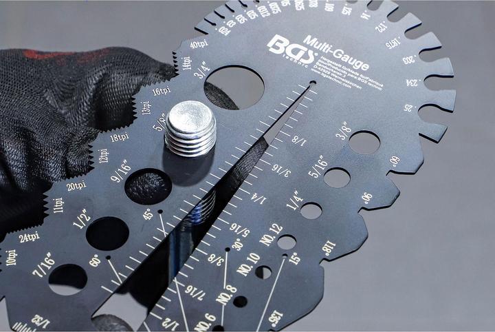 Produktbild BGS Schrauben- und Gewindeschablone | Zollgrössen | 1/4 - 2"