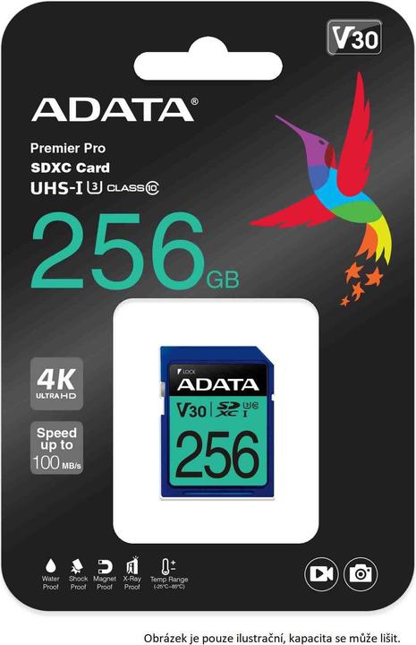 Image du produit Adata Premier Pro SDXC UHS-I U3 Classe 10 (V30S) (512 Go, SDXC, U3, UHS-I)