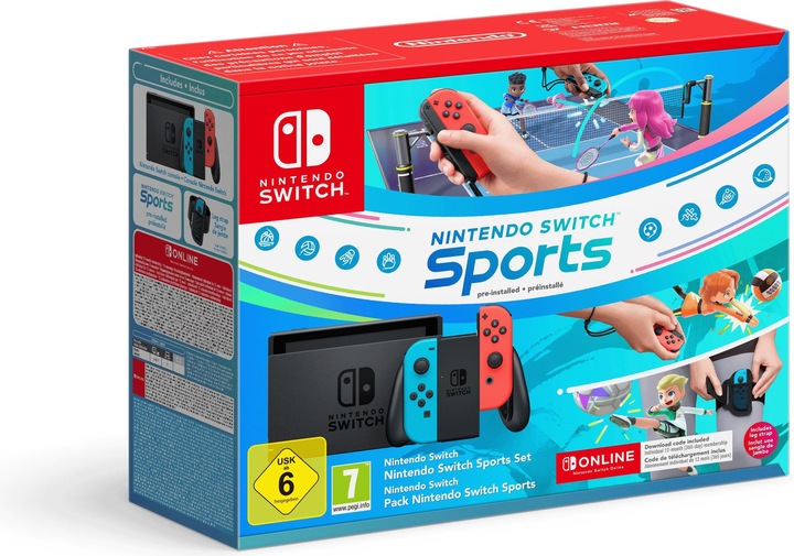 Nintendo Set Switch - Console + Switch Sports + Abbonamento online (365 giorni)
