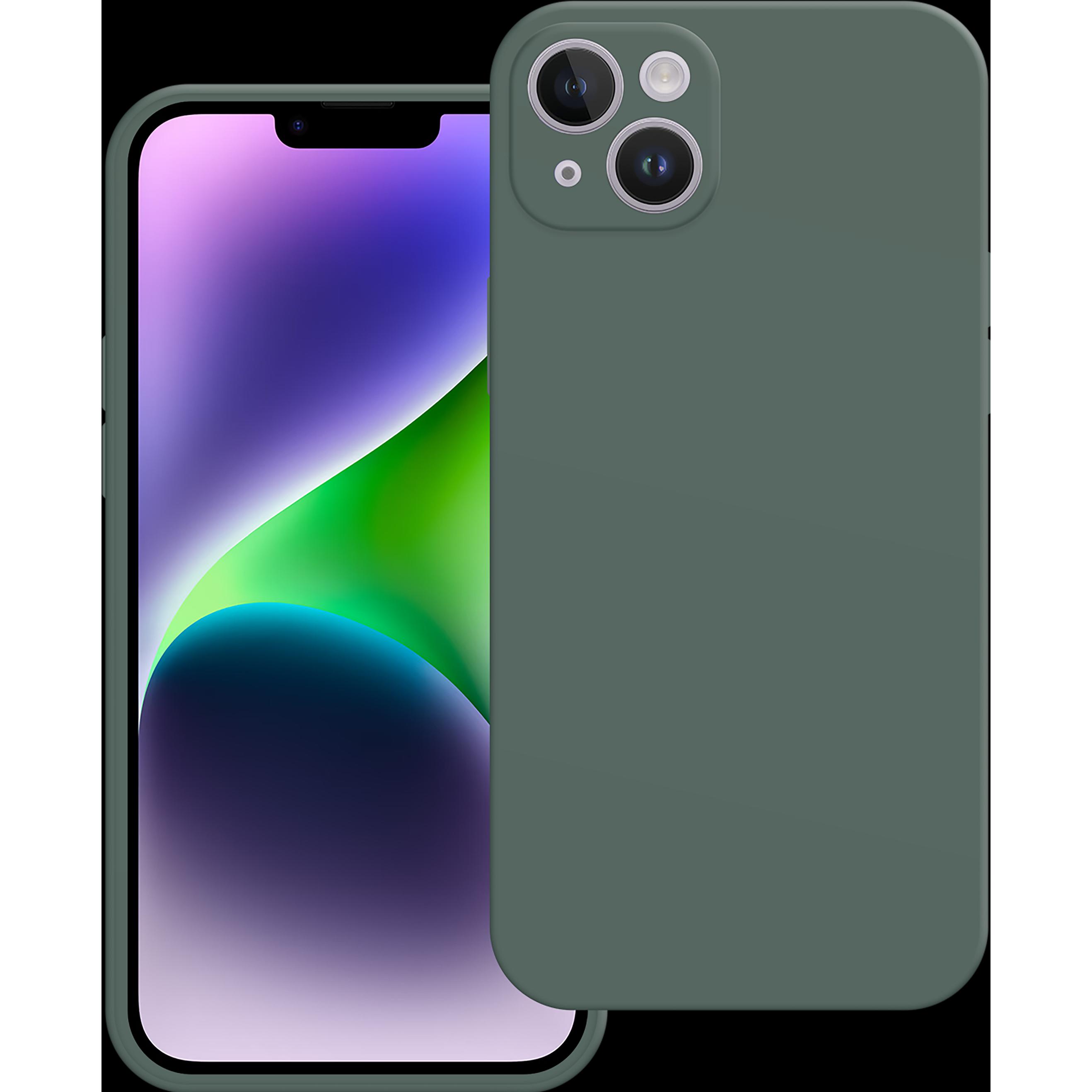Cazy Silikon Hülle Kompatibel mit iPhone 14 Plus - Soft TPU Schutz - (Apple iPhone 14 Plus), Smartphone Hülle, Grün