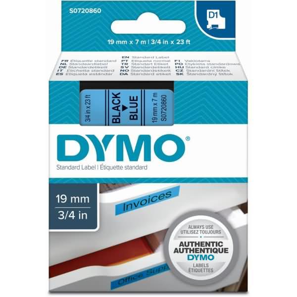 Actual product image Dymo S0720860 Standard tape (1.90 cm, Blue)