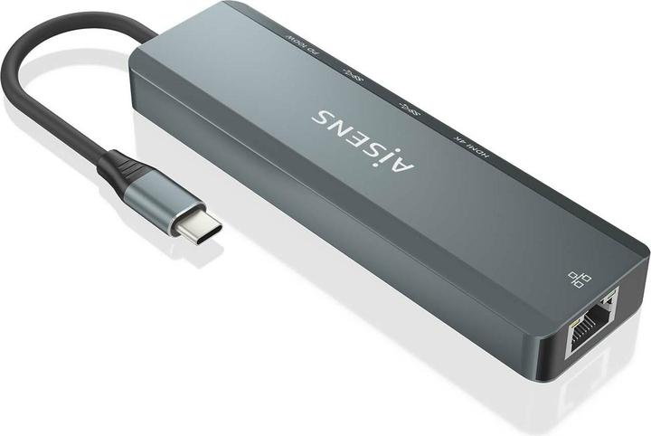 Produktbild Aisens USB-C DOCK 5 EN 1 USB-C A 1XHDMI 1XRJ45 2XUSB 1XPD 15CM (USB-C, 3 Ports)