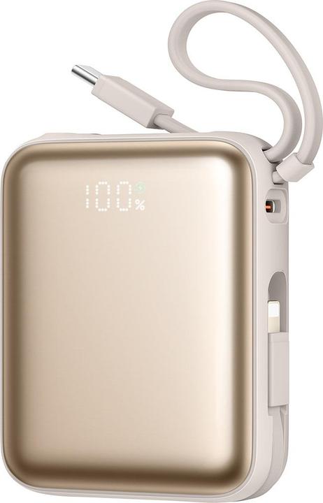 Joyroom 22.5W Powerbank 10000mAh Fast Charging with Dual Cables - Titanium (10000 mAh, 22.50 W, 22.50 Wh)