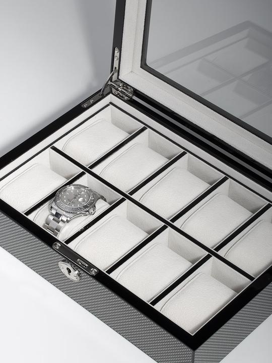Rothenschild Watch box RS-2071-10CA for 10 watches carbon