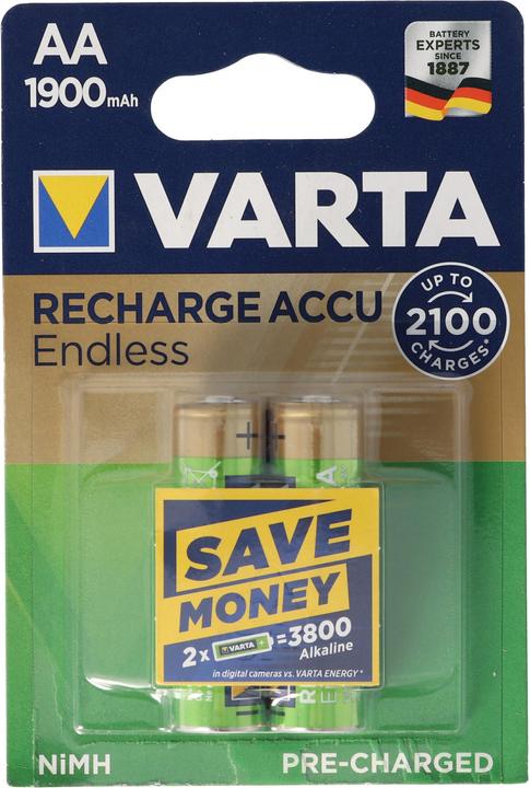 Produktbild Varta Recharge Endless (2 Stk., AA, 1900 mAh)