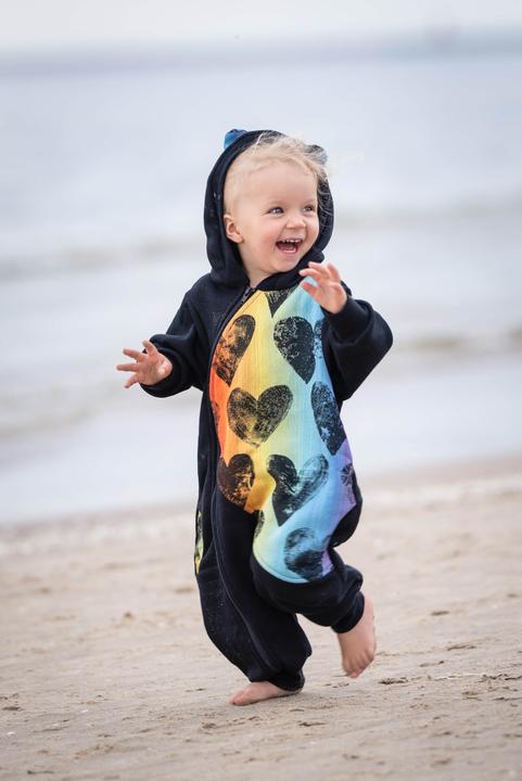 Produktbild Lennylamb Bear Romper - Lovka Rainbow (80)