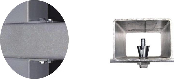 Produktbild BoxBolt BQ1G10 Hohlprofilbefestigung Stahl feuerverzinkt für den Stahlbau (25 Schrauben pro Stück)