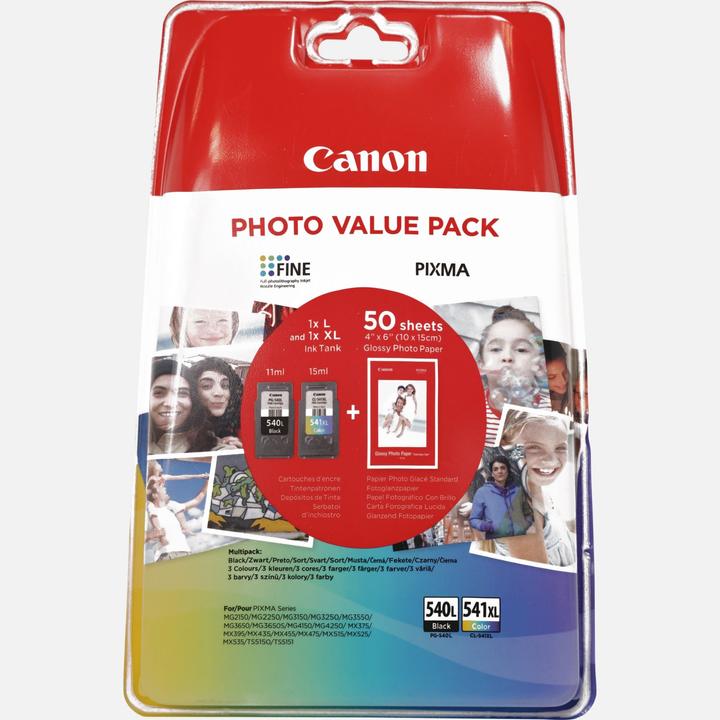 Actual product image Canon PG-540L/CL-541XL Photo Value Pack (FC, Color)