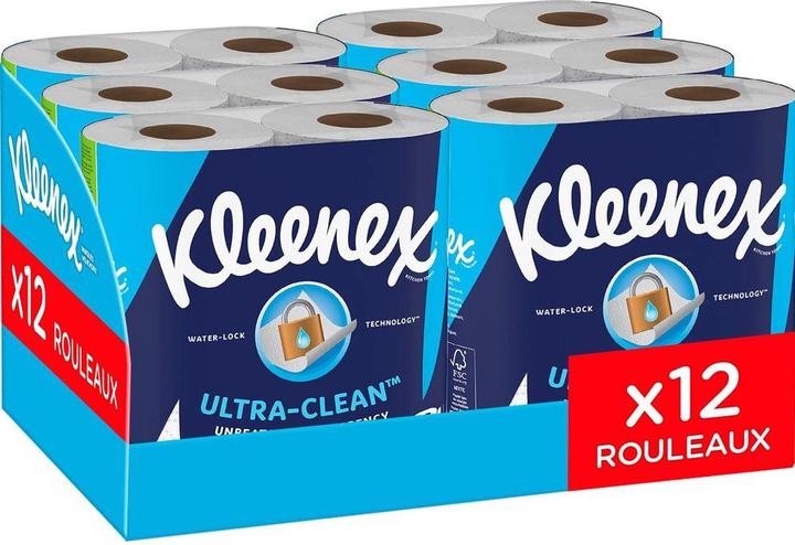 Actual product image Kleenex household paper Ultra Clean, 12 XL rolls (12x)