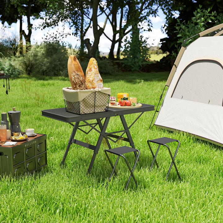 Image du produit Outsunny Campingtisch Metall, Aluminium Schwarz