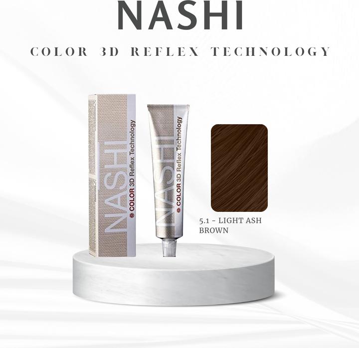 Produktbild Nashi Color 3D Reflex Technology Haarfarbe (5.1 - Helles Aschbraun)