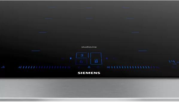 Produktbild Siemens EX808LYV5E iQ700 Induktionskochfeld 80 cm Schwarz flächenbündig (integriert) (79.20 cm, Elektrokochfeld)