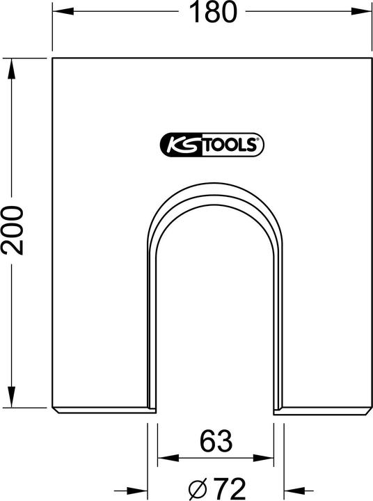 Produktbild KS Tools Prismenplatte Ø 72,0 mm