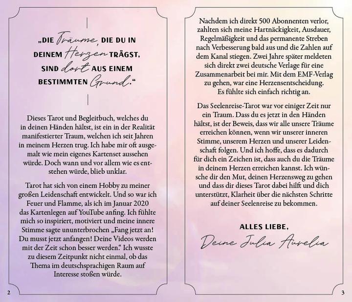 Immagine prodotto Tarot-Kartenset: Seelenreise Tarot (Tedesco, Julia Aurelia, 2022)