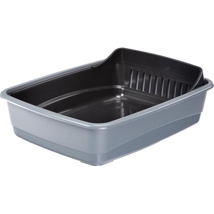 Meilleurs prix pour Ferplast Litter box, grey, open, 46.5x35.5x11.5cm (Bac à litière ouvert), Bac à litière pour chat
