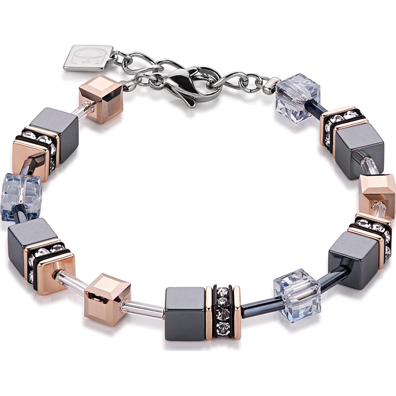 Coeur de Lion, Armschmuck, GeoCube Armband, (19.50 cm, Edelstahl)