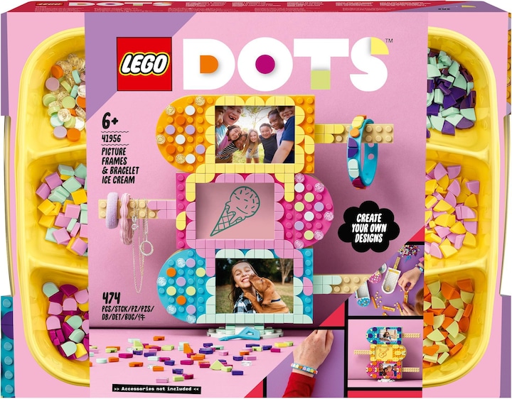 LEGO Cadre photo de crème glacée & bracelet (41956, LEGO Dots)