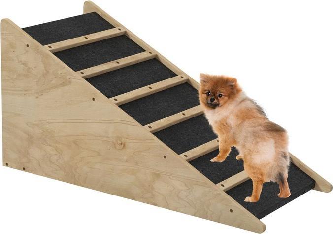 Swisshandel24 Hunderampe Haustierrampe, Kofferraumrampe, Rutschfestes Hundeeinstiegshilfe für mittelgrosse Hunde b (Hund)