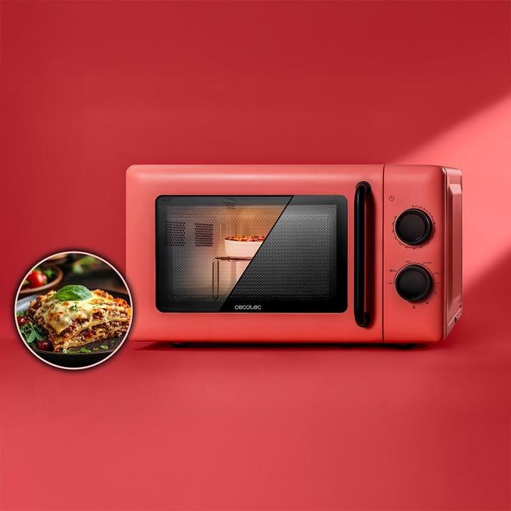 Produktbild Cecotec Mechanische Mikrowelle mit Grillfunktion, 6 Leistungsstufen, Timer und Innenbeleuchtung (20 l)