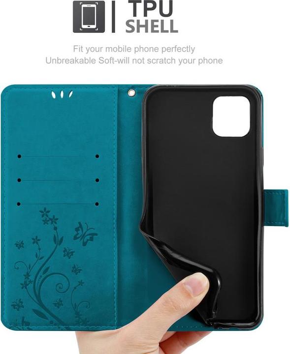 Actual product image Cadorabo Flower Book cover (Apple iPhone 12 Pro Max)