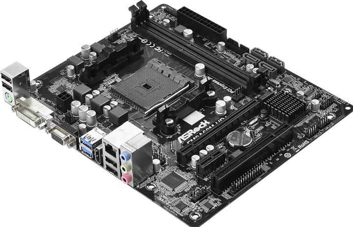Actual product image AsRock FM2A68M-HD+ (FM2+, FM2, AMD A68, uATX)