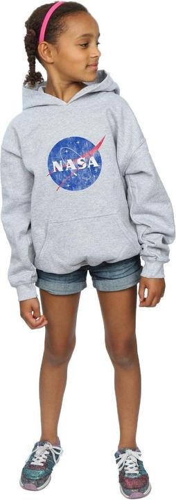 Produktbild Nasa Classic Insignia Logo Distressed Kapuzenpullover Mädchen (128)