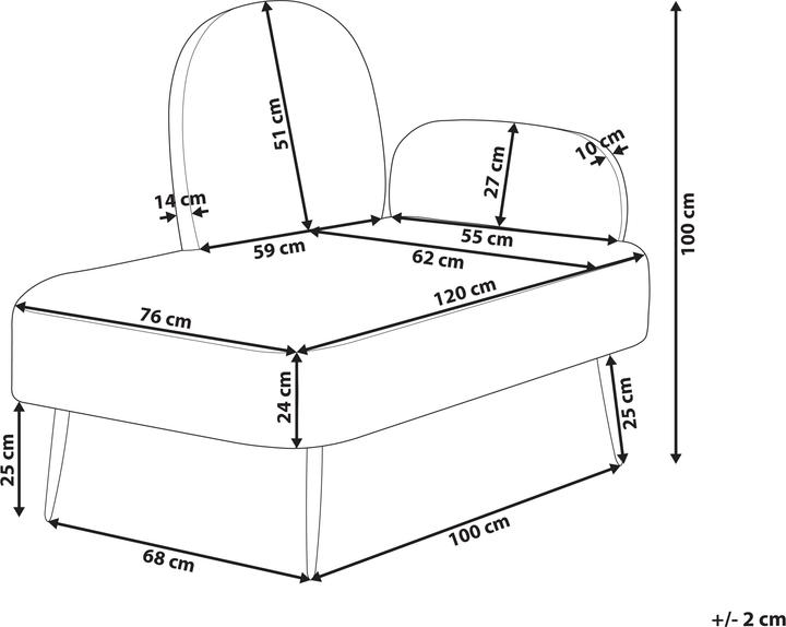 Produktbild Beliani Arcey (Recamiere)