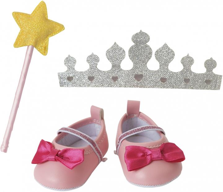 Heless Puppen-Accessoires-Set "Prinzessin Lillifee", 3-teilig : Ballerinas, Glitzerkrone und Zauberstab