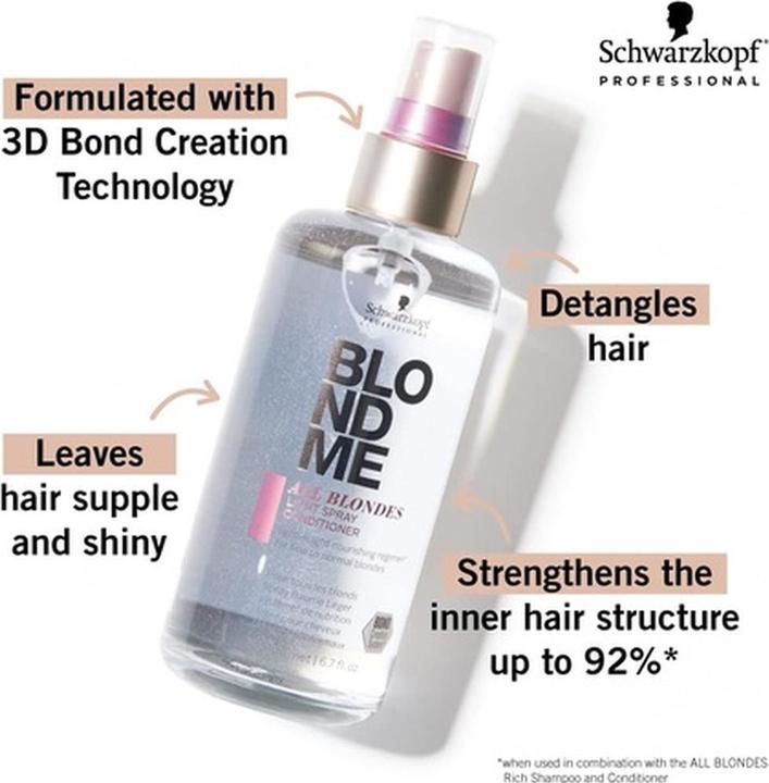 Actual product image Schwarzkopf Blondme - All Blondes Light Spray Conditioner (200 ml)