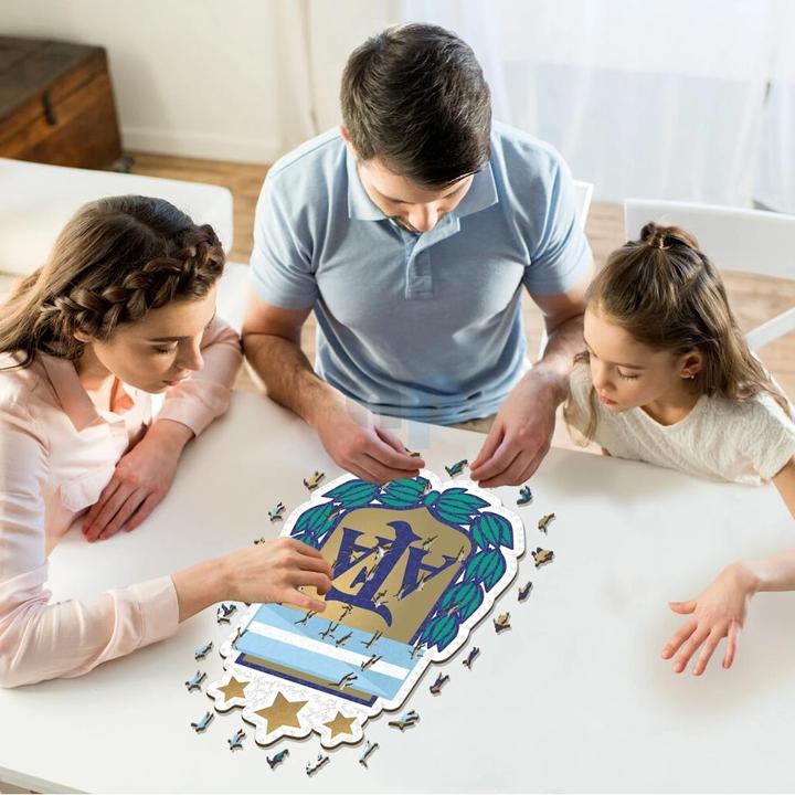 Produktbild Iconic Nationalmanschaft Argentinien- Logo - Holz Puzzle Grösse L (500 Teile) (500 Teile)