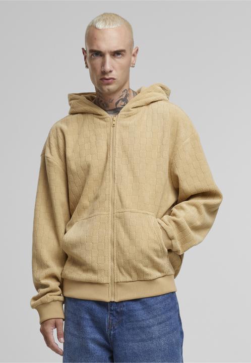 Produktbild Urban Classics Jaquard Velvet Zip-Hoody - 175201 (M)