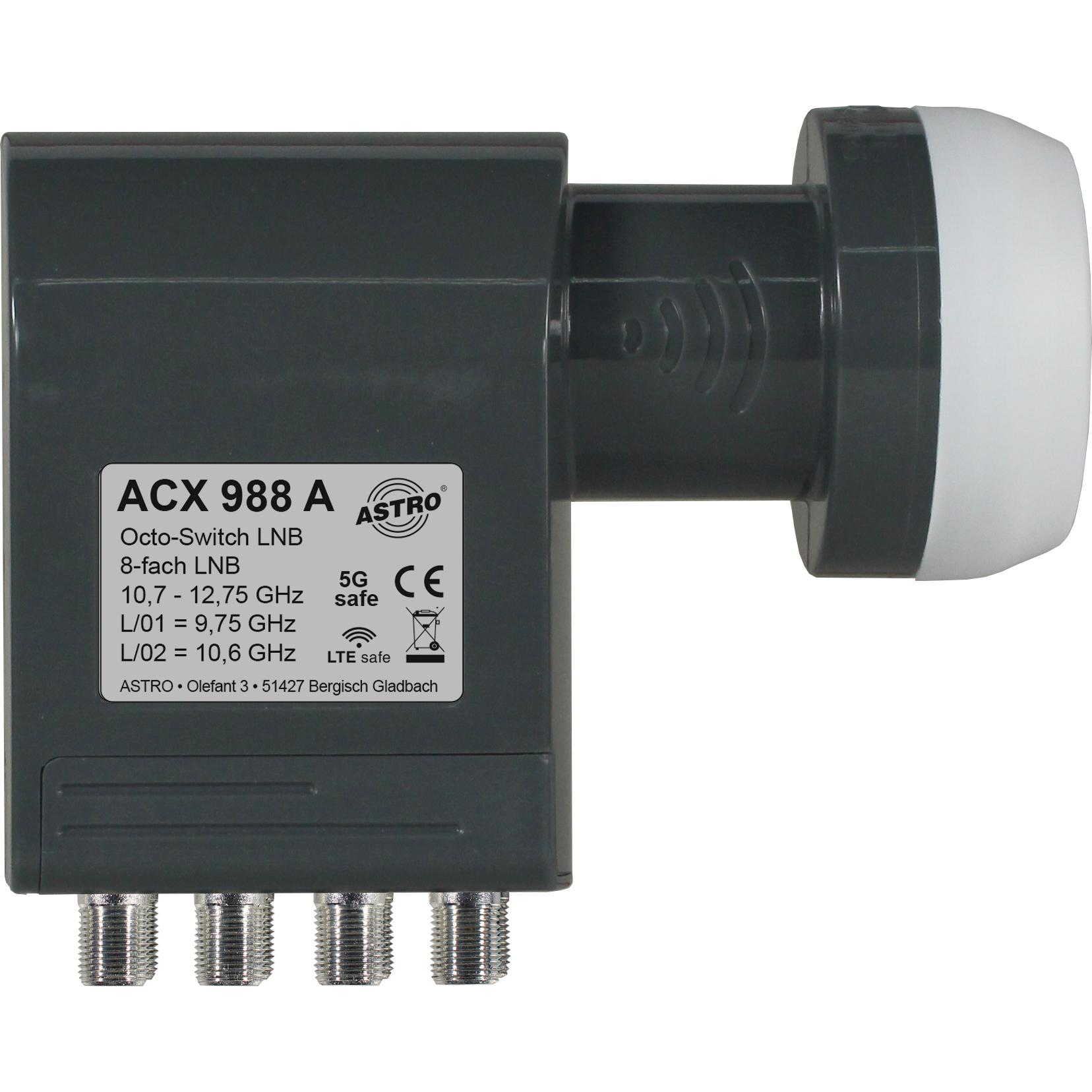 Astro Speisesystem Octo-Switch ACX 988 A (Octo LNB, 40mm), LNB, Grau