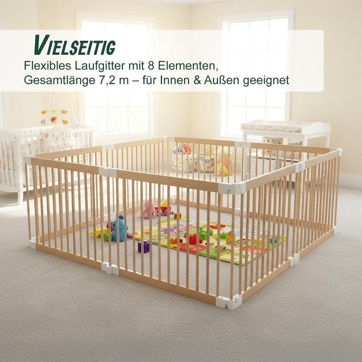 Image du produit Relaxdays Parc pour bébé en pin