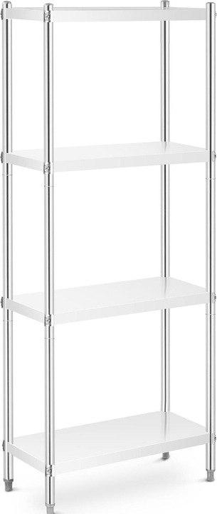 Royal Catering Edelstahlregal 70x40x180 cm Küchenregal Gastroregal Schwerlastregal Lagerregal (70 x 40 x 180 cm)