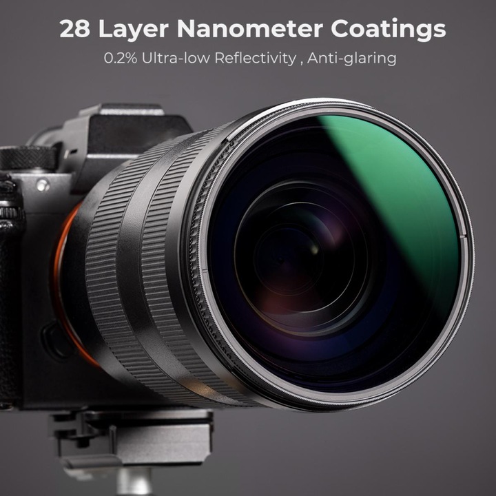 Immagine prodotto K&F Concept Filtro CPL 58MM Filtro polarizzatore circolare super sottile con rivestimento verde a 28 strati (58 mm, Filtri polarizzanti)