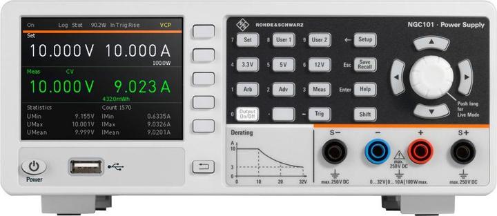 Rohde & Schwarz R&S®NGC101-G Laboratoriumvoeding, instelbaar 32 V (max.) 10 A (max.)