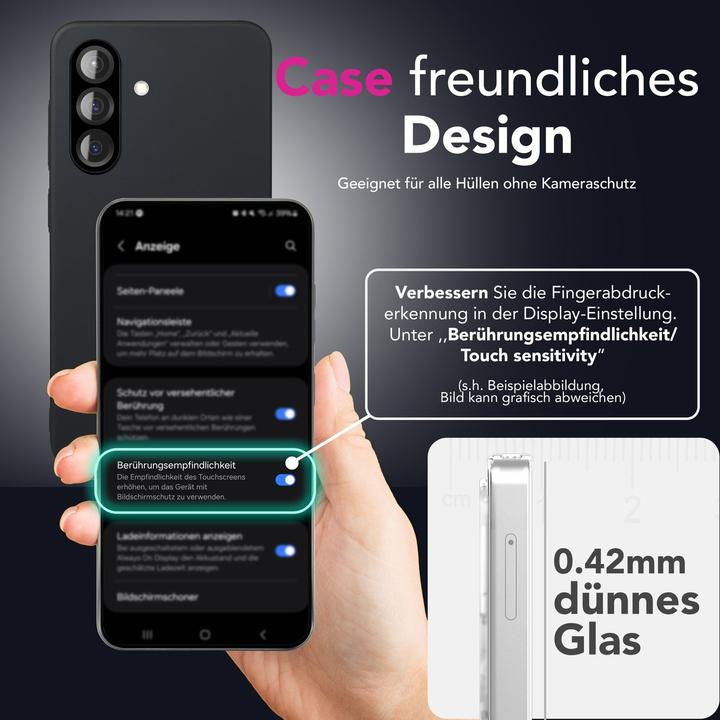 Actual product image Nalia ArmorGlassX - 2x Display Schutzglas - Full Screen Protection 9H Tempered Glass (2 Piece, Samsung Galaxy A26)