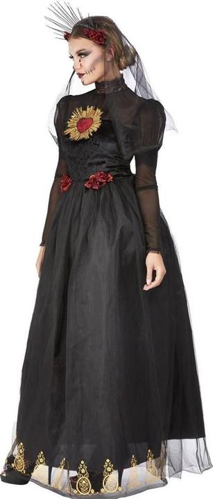 Actual product image Smiffys Womens/Ladies Deluxe Bride Sacred Heart Day Of The Dead Costume (M)