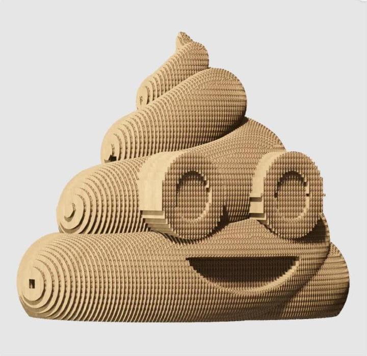 Image du produit Cartonic Poop - Modèle 3D en carton
