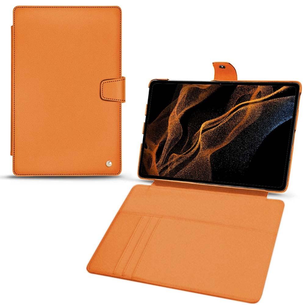 Noreve Lederschutzhülle Wallet (Galaxy Tab S8+), Tablet Hülle, Orange