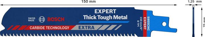 Produktbild Bosch Professional Zubehör EXPERT ‘Thick Tough Metal’ S 955 CHC Säbelsägeblatt, 3 Stück
