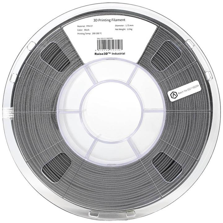 Actual product image Raise3D Filament Industrial PPA CF 1.0kg 1.75mm (POLYAMIDE, 1.75 mm, 1000 g, Black)