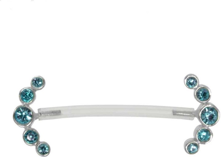 Aqua blue, Silver, Transparent