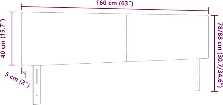 Actual product image vidaXL Modernes Kopfteil (160 x 5 x 88 cm)