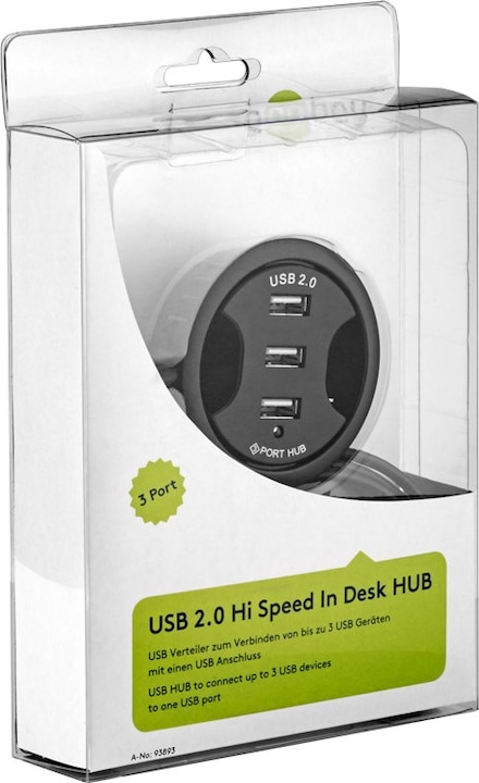 Actual product image Goobay built-in HUB (USB-A, 3 Ports)
