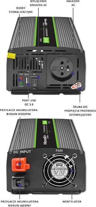 Productafbeelding Qoltec 51938 Pure Sine Wave Inverter