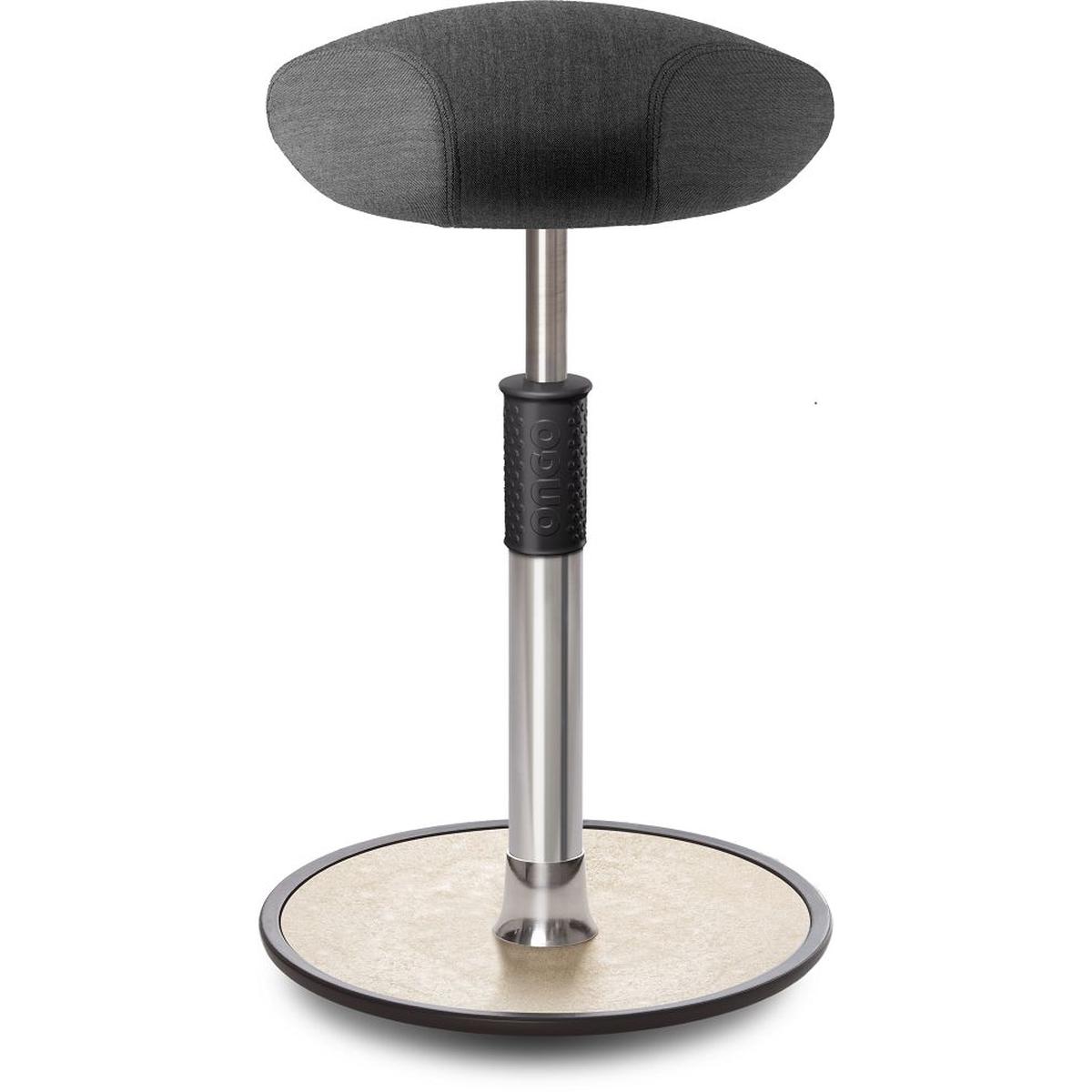 Ongo, Bürostuhl, Sitz- Stehhocker Free Tall Triangel kvadrat Remix Salz&Pfeffer Chrom /creme