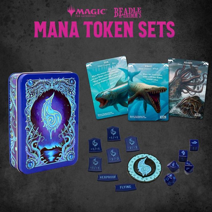 Actual product image Beadle & Grimm´s Magic the Gathering Dice and Token Pack Blue Mana (German, 2 - 4 Players)