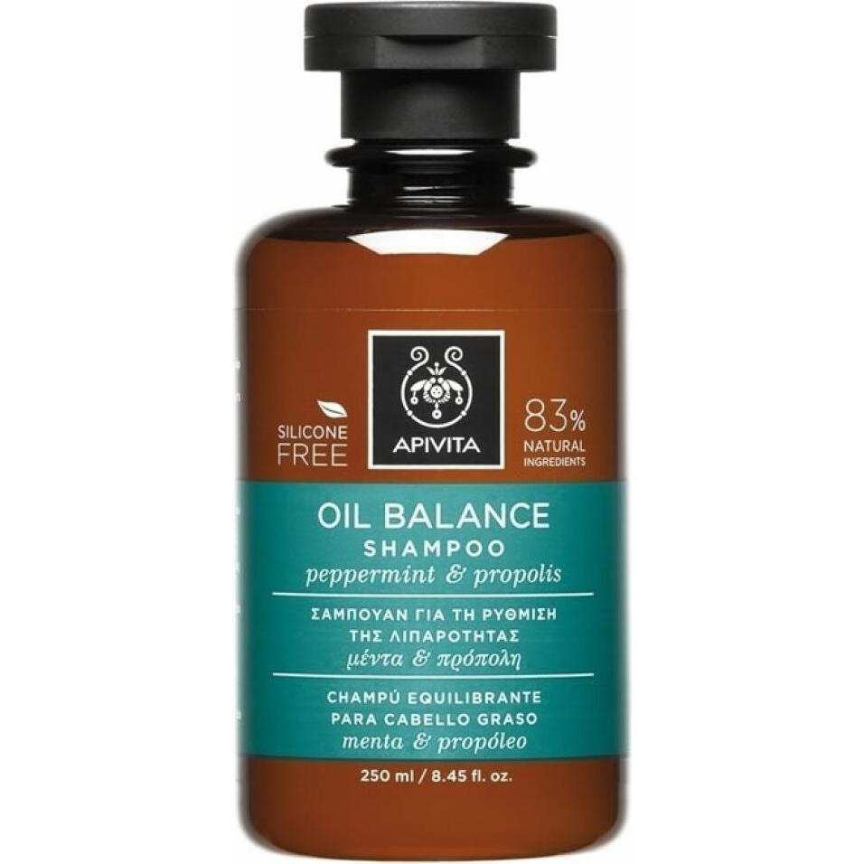 Apivita, Shampoo, Oil Balance Shampoo 250ml (250 ml, Flüssiges Shampoo)