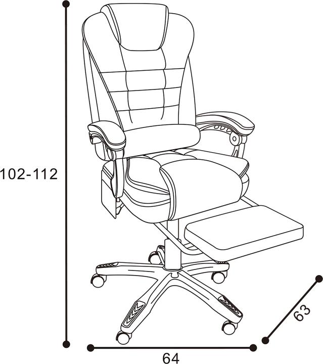 Produktbild VCM Bürostuhl Chefsessel Massage Heizung (50 - 60 cm)